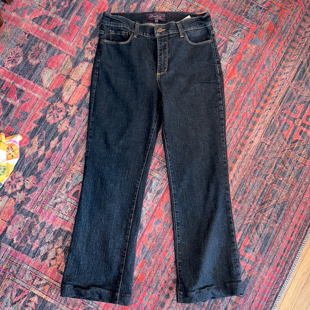 Not Your Daughters NYJD cute Bootcut High Rise Dark Wash Jeans Size 10